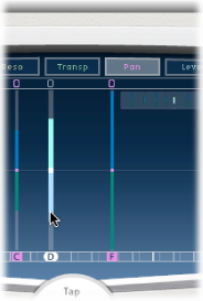 Figure. Tap display, showing tap edit operation.