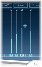 Figure. Tap display, showing aligned tap values.