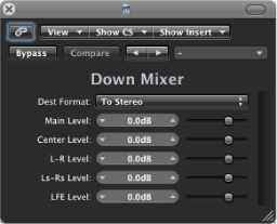 Figure. Down Mixer window.
