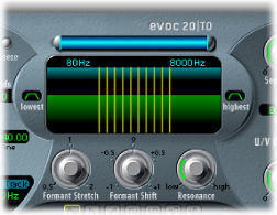 Figure. Formant Flter parameters.