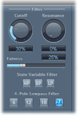 Figure. Filter parameters.