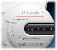 Figure. IR sample rate parameters