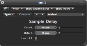 Figure. Sample Delay window.