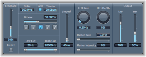 Figure. Tape Delay window.