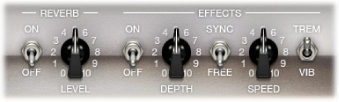 Figure. Reverb and Effects parameters.