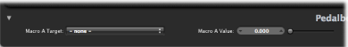 Figure. Macro target and value parameters of Pedalboard’s Macro Controls area.