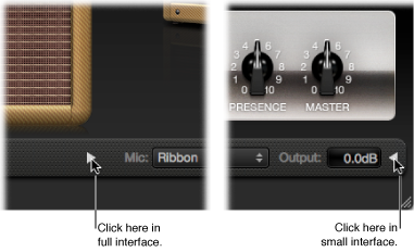 Figure. Disclosure triangle in full and small interface versions.