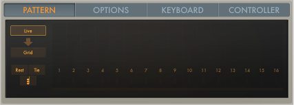 Figure. Arpeggiator Live Mode parameters.