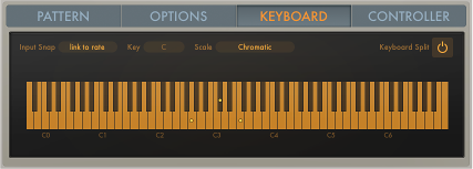 Figure. Arpeggiator Keyboard parameters.