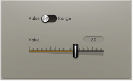 Figure. Velocity Processor Value/Range parameters.