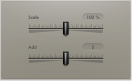 Figure. Velocity Processor Add/Scale parameters.