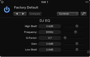 Figure. DJ EQ window.