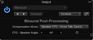 Figure. Binaural Post-Processing window.