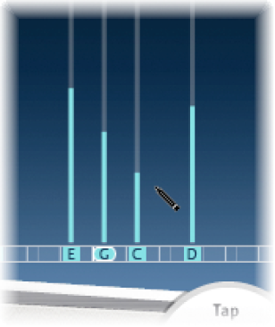 Figure. Tap display, showing multiple taps being edited.
