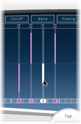 Figure. Tap display, showing pan edit.