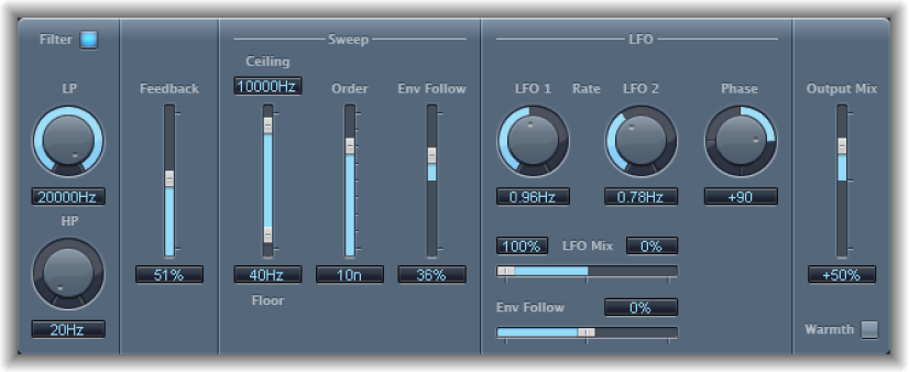 Figure. Phaser effect window.