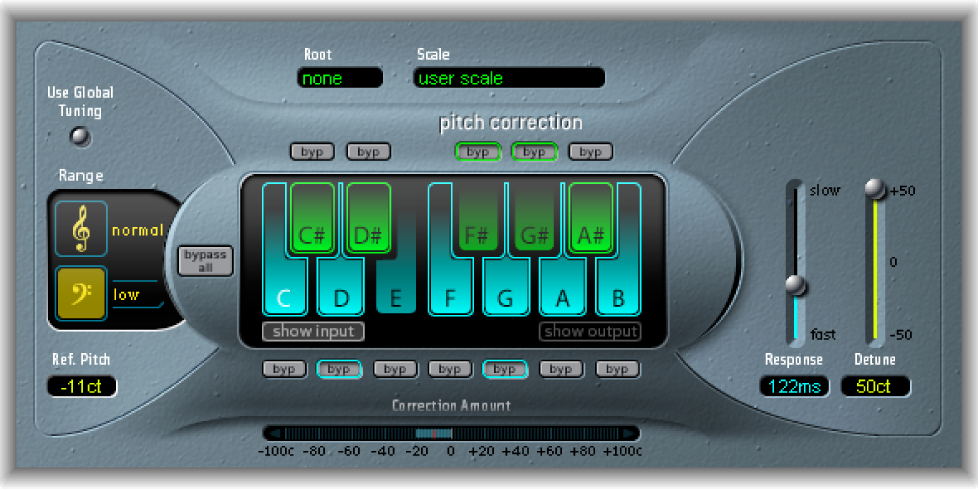Figure. Pitch Correction window.