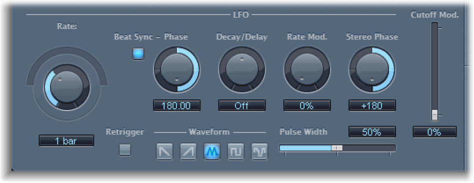 Figure. LFO parameters.