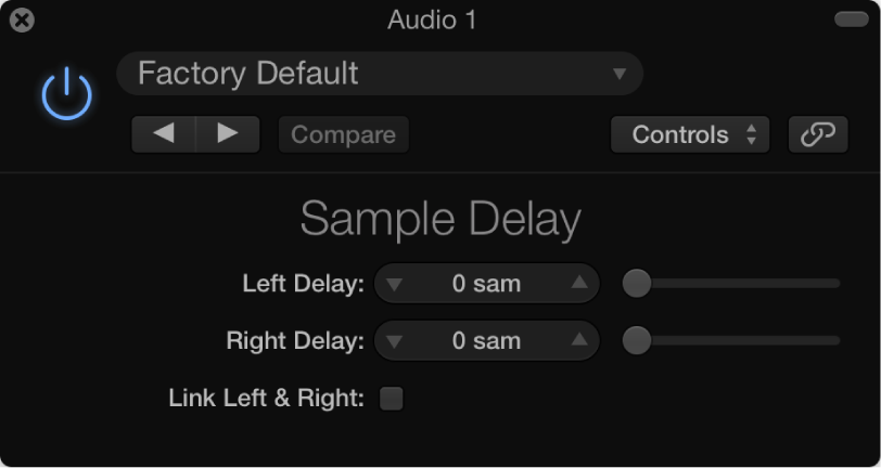 Figure. Sample Delay window.