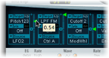 Figure. Modulation Intensity slider.