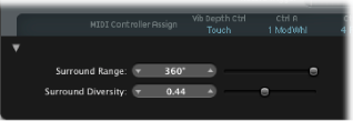 Figure. Surround Range and Surround Diversity parameters.