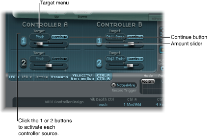 Figure. Controller A and Controller B parameters