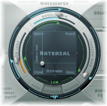 Figure. Material Pad, showing keyscale parameters.