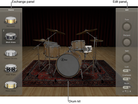 Figure. Drum Kit Designer interface.