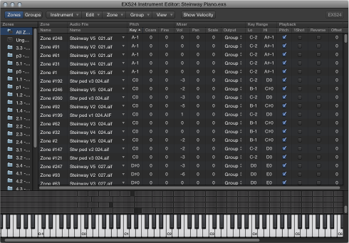 Figure. Instrument Editor window.