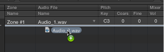 Figure. Audio file being dragged.