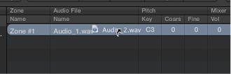 Figure. Audio file replacing an existing file.