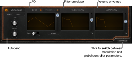 Figure. Retro Synth modulation parameters.