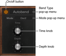 Figure. Retro Synth Glide and Autobend parameters.