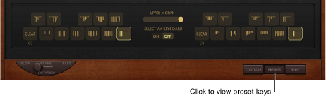 Figure. Vintage B3 Preset keys.