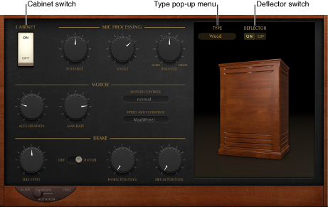 Figure. Vintage B3 Rotor Cabinet window advanced parameters.