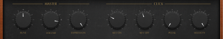 Figure. Vintage B3 Master and Click parameters.