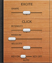Figure. Vintage Clav Excite and Click parameters.