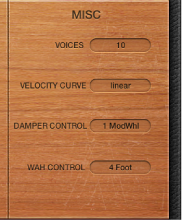 Figure. Vintage Clav Global parameters.
