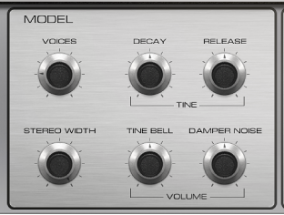 Figure. Vintage Electric Piano Model parameters.
