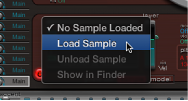 Figure. Sample Load pop-up menu.