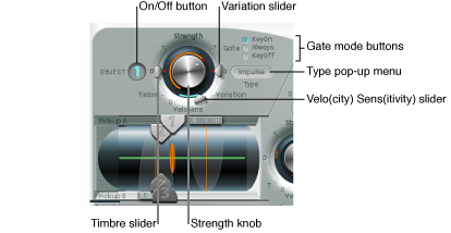 Figure. Object parameters showing Type menu.