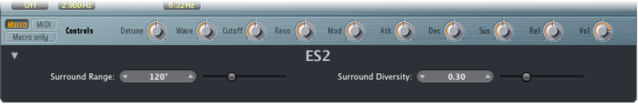 Figure. Extended parameters section.