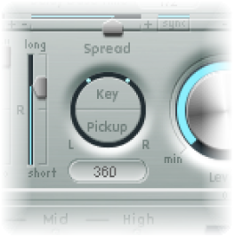 Figure. Key Spread and Pickup Spread controls.