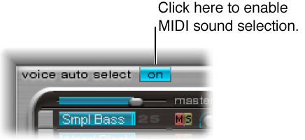 Figure. Voice Auto Select button.