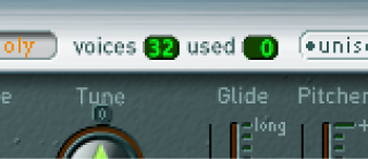 Figure. EXS24 mkII Voices field.