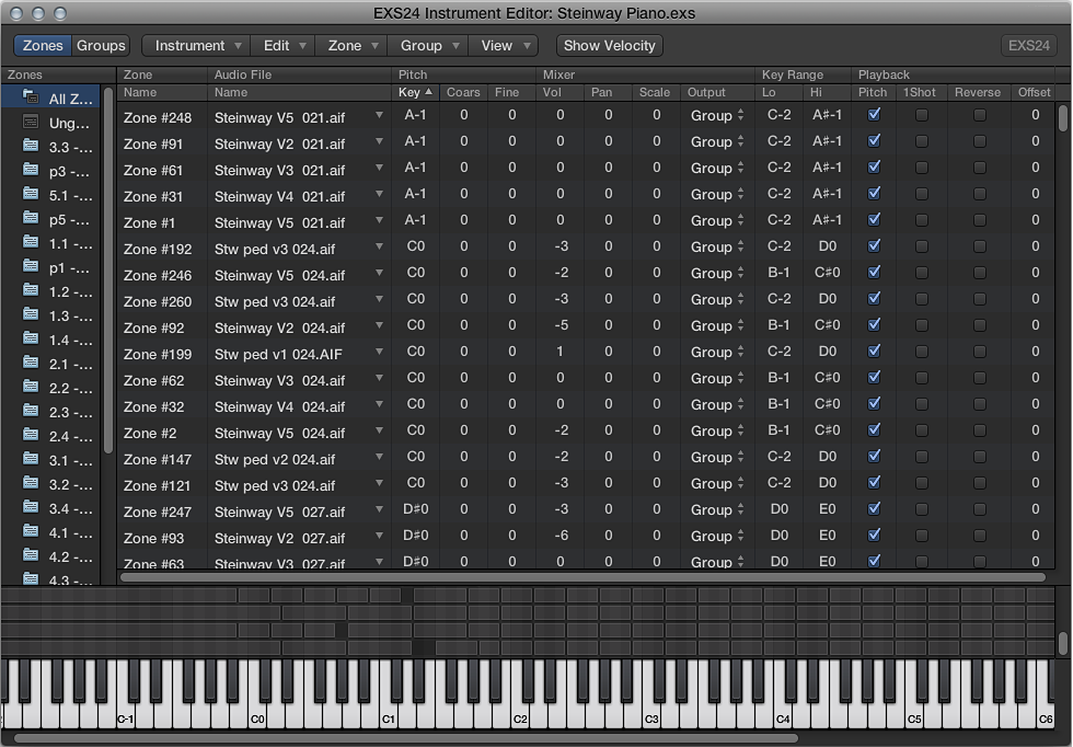 Figure. Instrument Editor window.