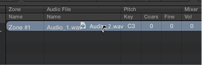 Figure. Audio file replacing an existing file.