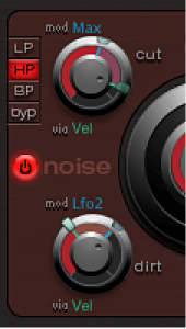 Figure. Noise generator parameter adjustment.