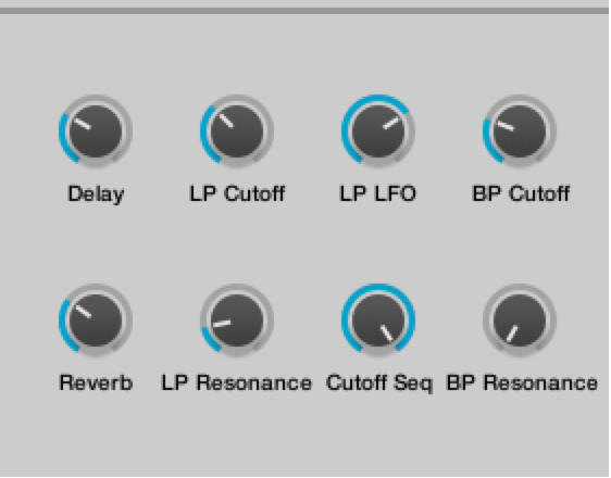 Figure. Performance control knobs and menu.