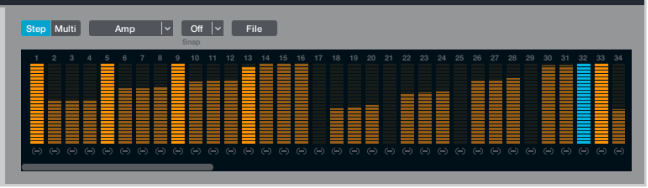 Figure. Arpeggiator step mode controls.